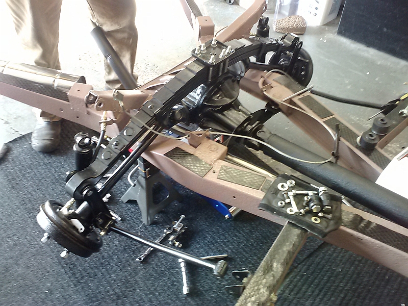 discovered I had incorrectly installed diff bushings took three hours to fix and then installed body