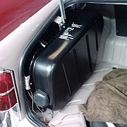 petrol tank finally in place after a struggle