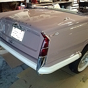 rear of car with boot and rubber bumpers fitted